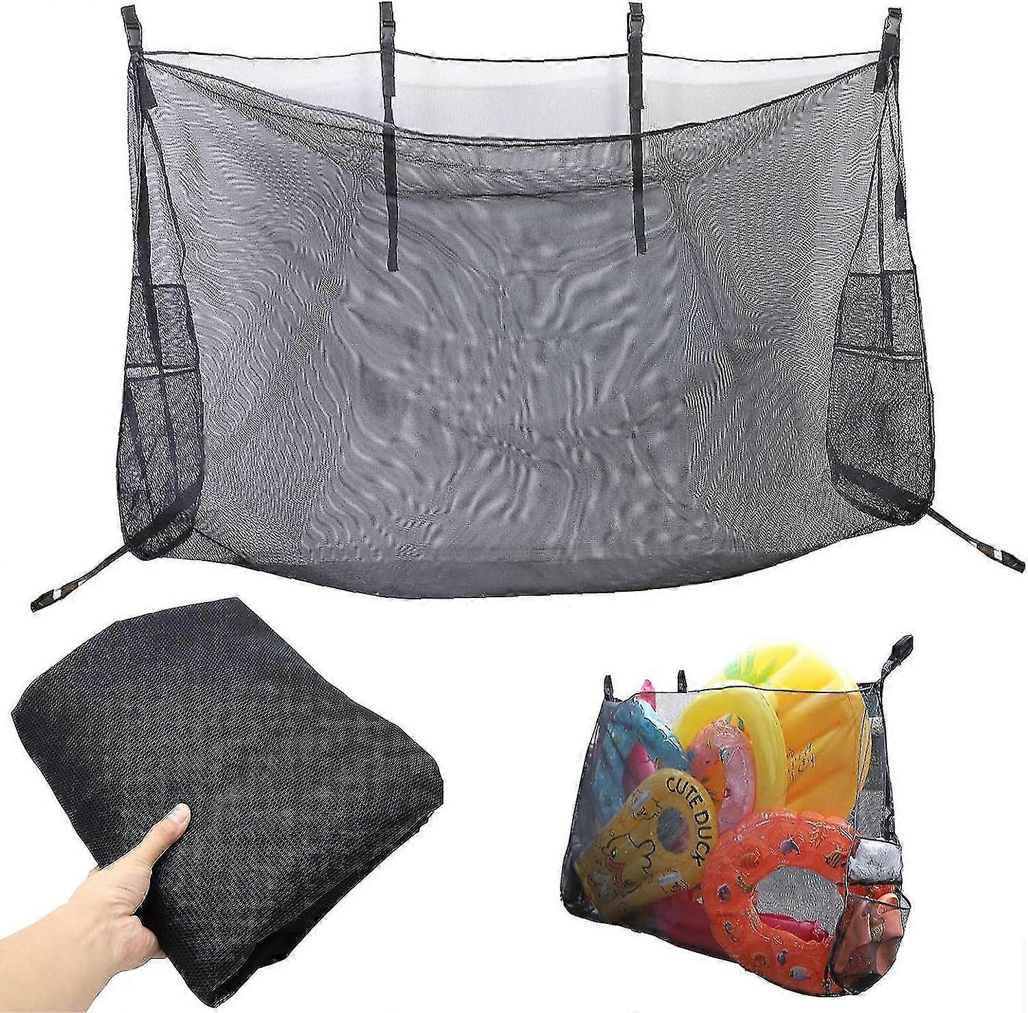 Pool Float Net Storage Bag,space-saving Swimming Pool Hanging Storage Bag,foldable Mesh Pool Organiser, Hanging Pool Storage Bag, For Backyard Storage