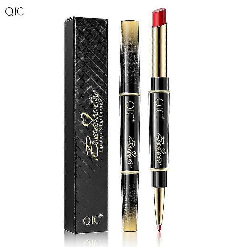 Lipstick Lip Liner Double-headed Two-in-one Live Broadcast Net Red Recommended Makeup Rotating Lip Liner Hook Line Drawing Lipstick