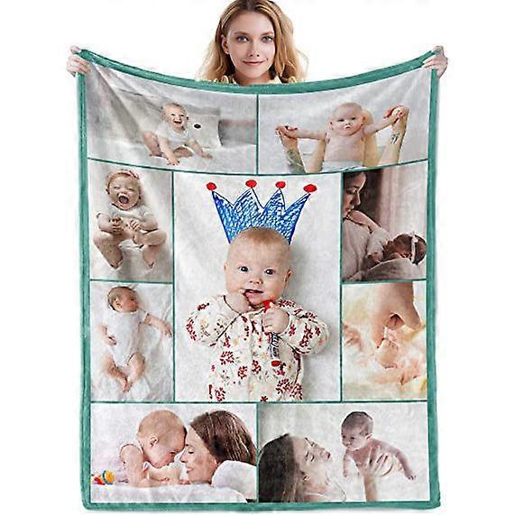 Ships Next Day, Custom Blanket with Picture Text Customized Fleece Photo Blanket for Couples Gifts Personalized Blankets and Throws Christmas Birthday