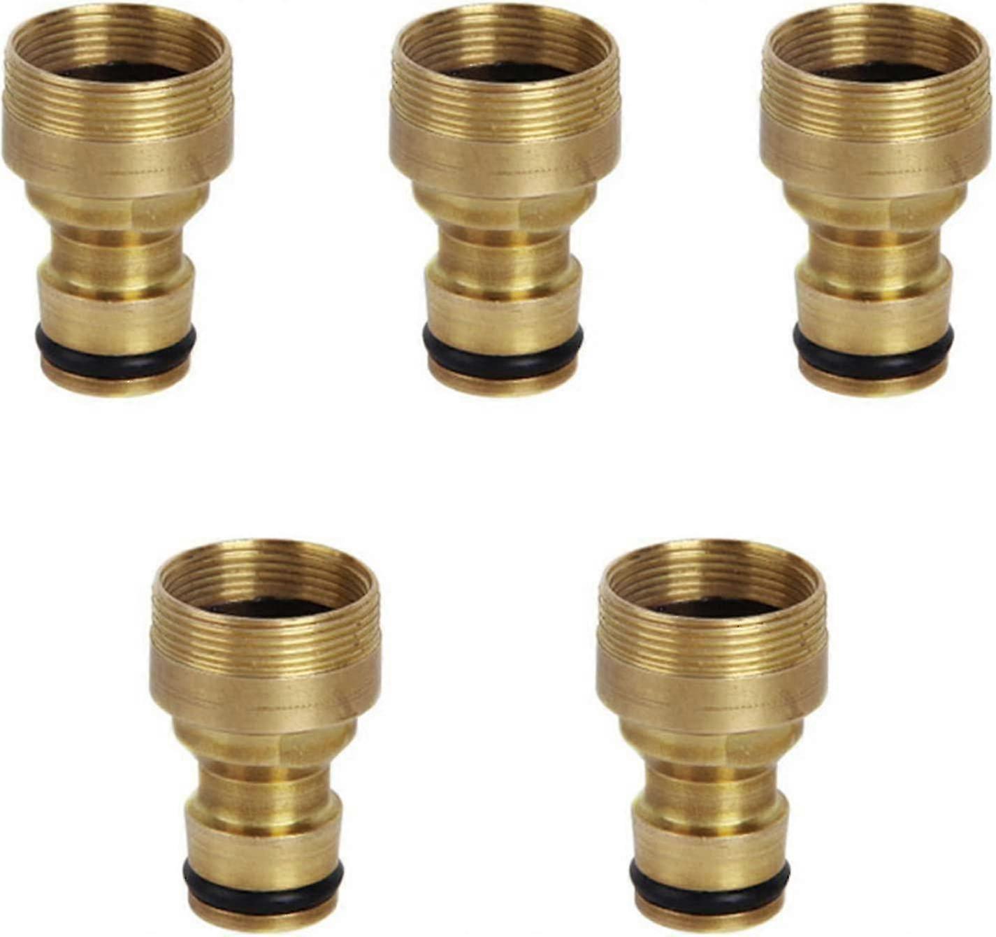 Brass Garden Hose Quick Connector Adapter Set, 5 Pieces