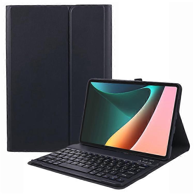 Compatible For Xiaomi Pad 5 PU Leather Tablet Stand Case with Bluetooth Keyboard , English + Ukrainian Keyboard