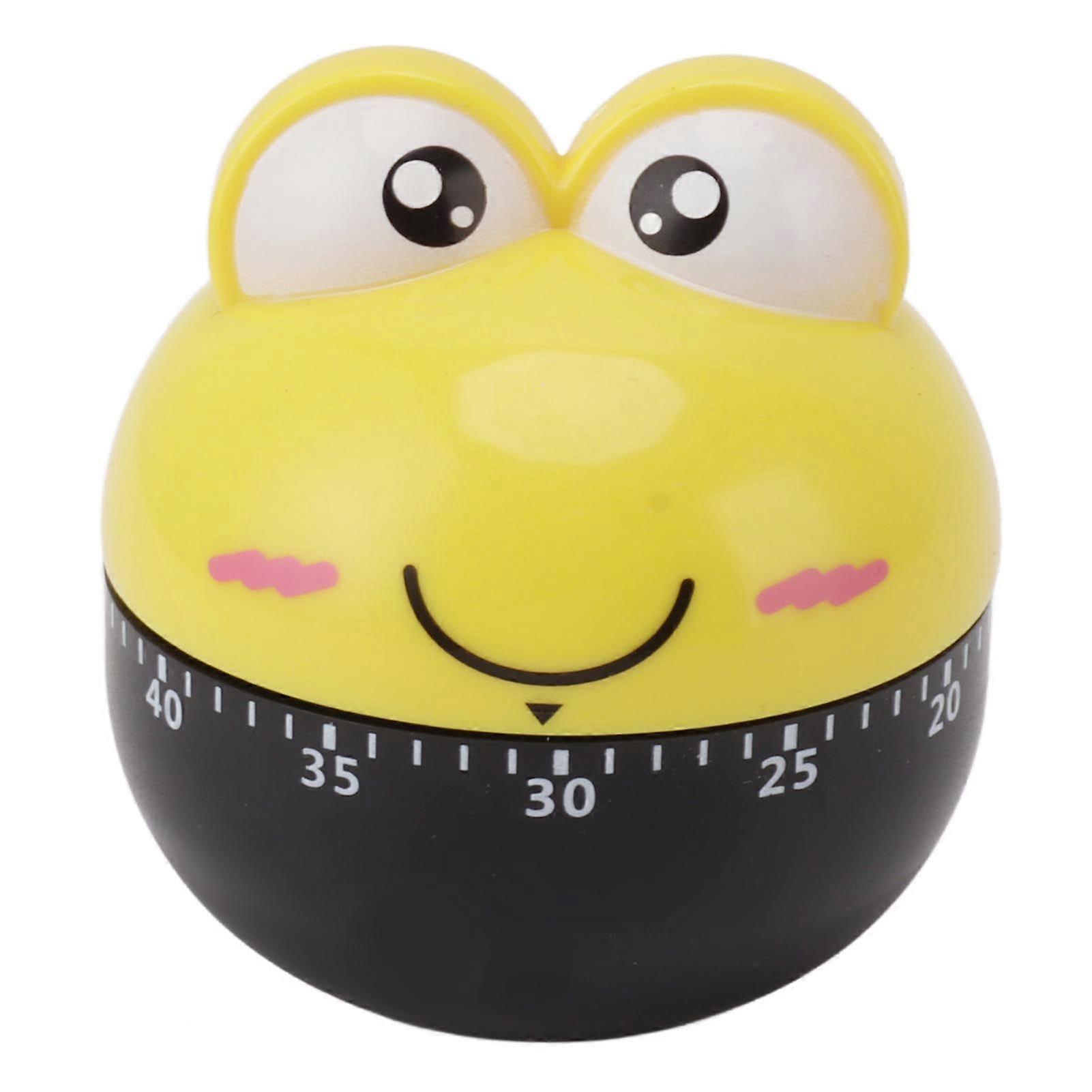 Yellow Cartoon Machinery Timer High Accuracy Adjustable 60 Minutes Mechanical Kitchen Cooking Timer for Kitchen Study