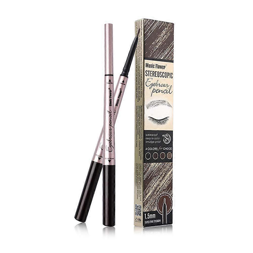 Creion de sprâncene cu două capete, rezistent la pete rezistent la pete de lungă durată Eye Brow Pen creion de sprâncene de sculptură fină pentru sprâncene pentru natural