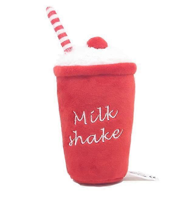 Hamburger, French fries, milkshake cup, pet plush toy, sounding toy
