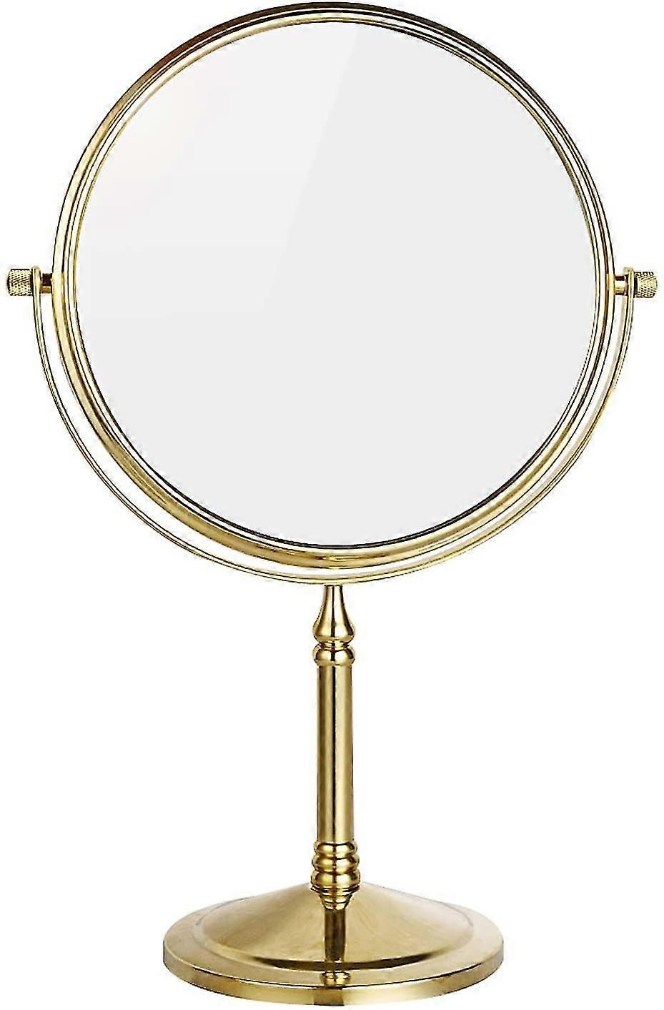 Freestanding Tabletop Makeup Mirror 8 Inch Double Sided 1x 3 X Magnification 360 Degree Swivel Cosmetic Vanity Magnifying Mirror For Table Desk Finish