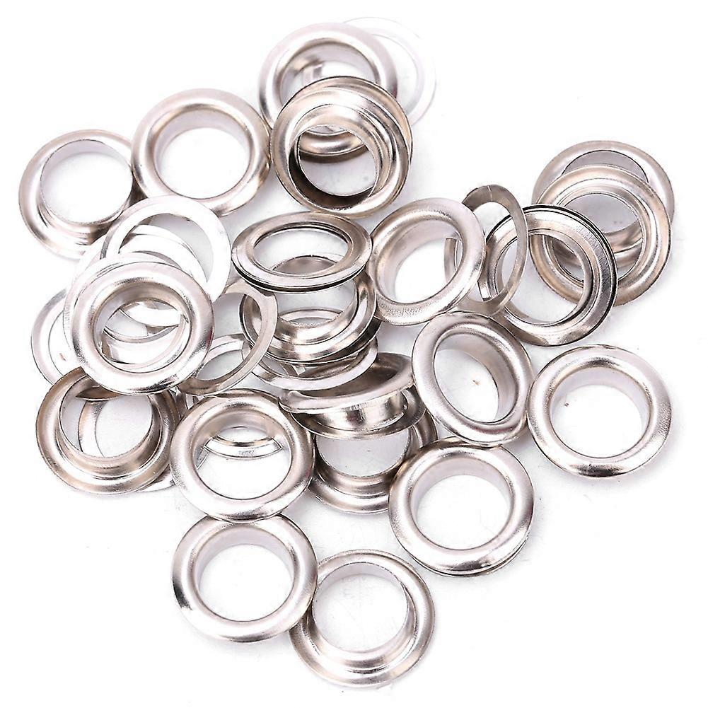 100 Pcs Brass Cloth DIY Tool Knitting Accessory Anti Rust Leather Craft Eyelet(Silver 5mm)