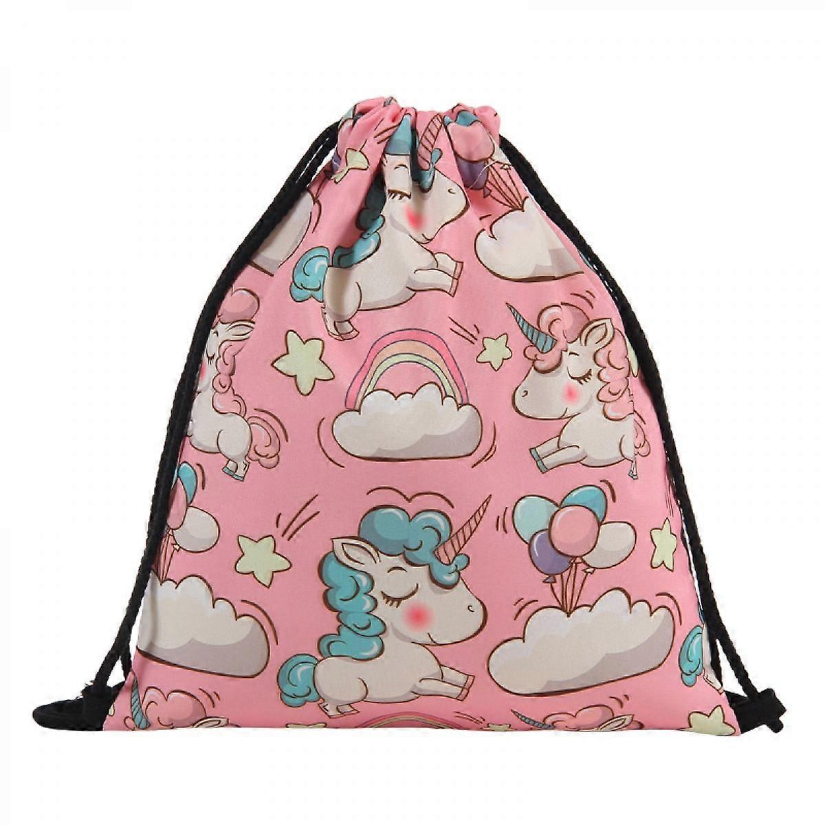 Cartoon Pattern Drawstring Bag, Multi-Functional Sports Backpack, Women'S Outdoor Lightweight Backpack Storage Backpack
