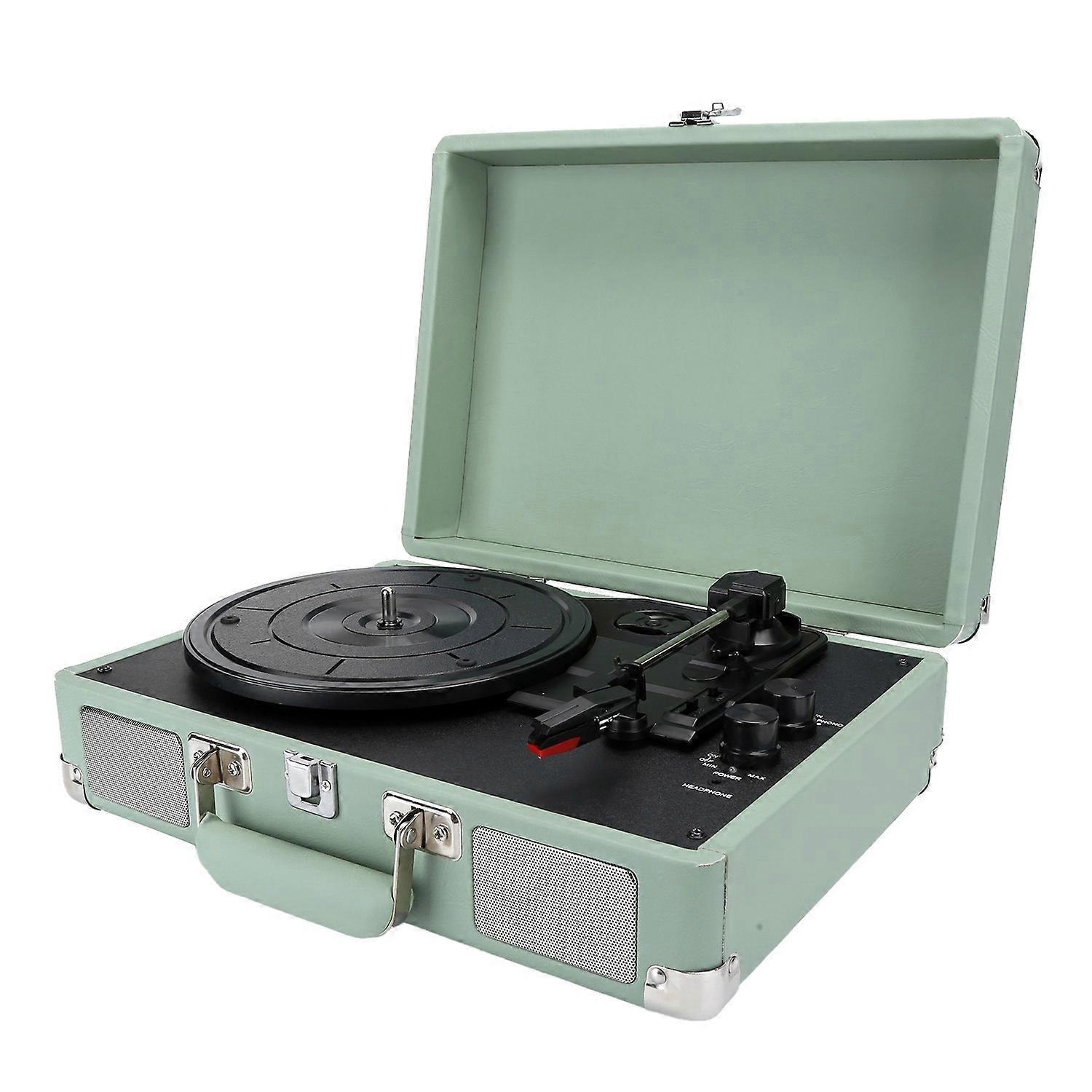 Portable Phonograph Bluetooth 5.0 Turntable 33/45/78 RPM Vinyl Record Player 100‑240VUK