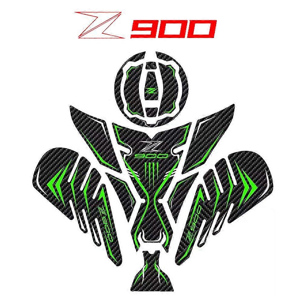 HaKeLai تنطبق على 20 كاواساكي Z900 دراجة نارية معدلة غطاء خزان الوقود الجسم هيكل السمكة الجانب صائق مجموعة 5D ألياف الكربون بالتنقيط الغراء