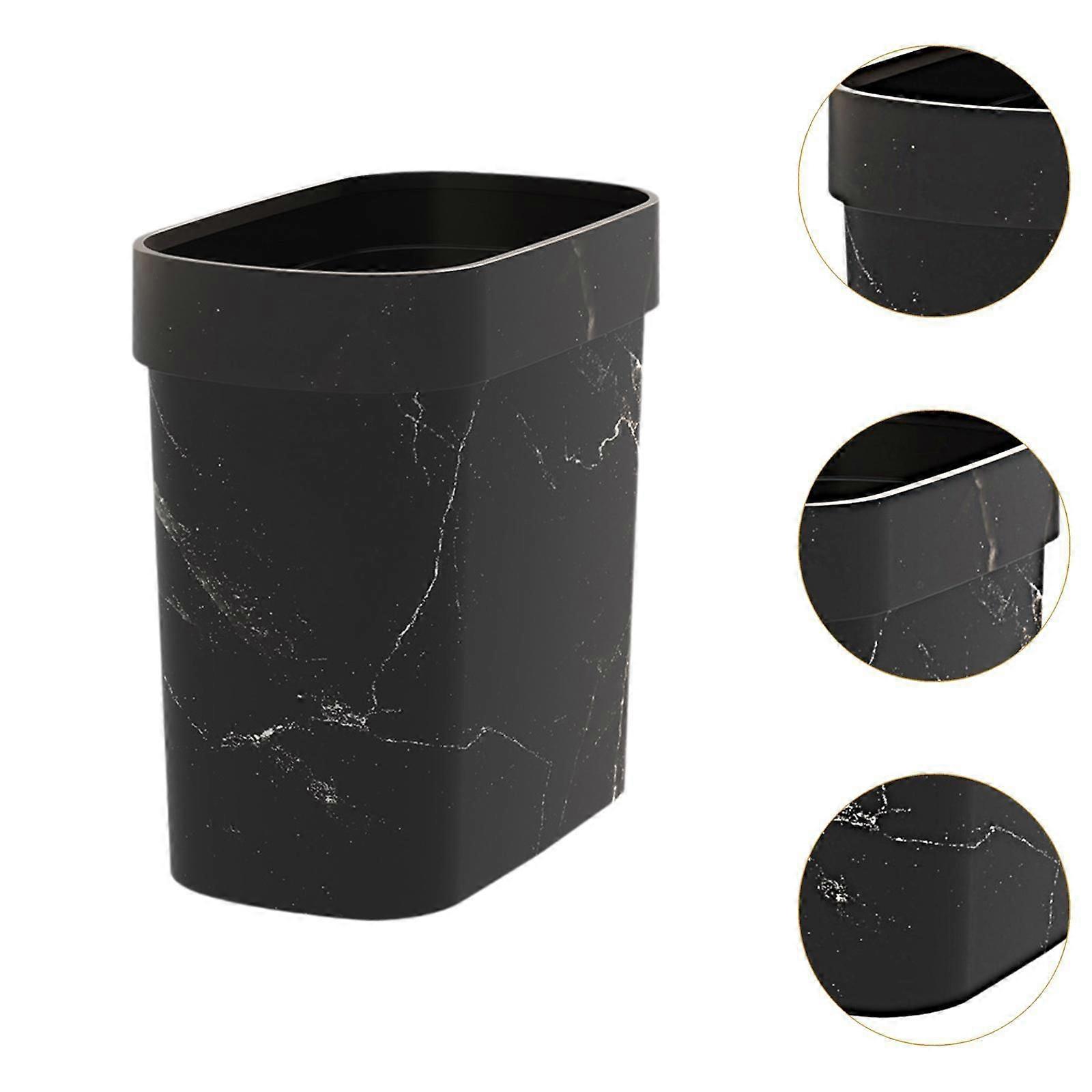 Marble Waste Bin Reusable Household Garbage Basket for Kitchen Bathroom ...