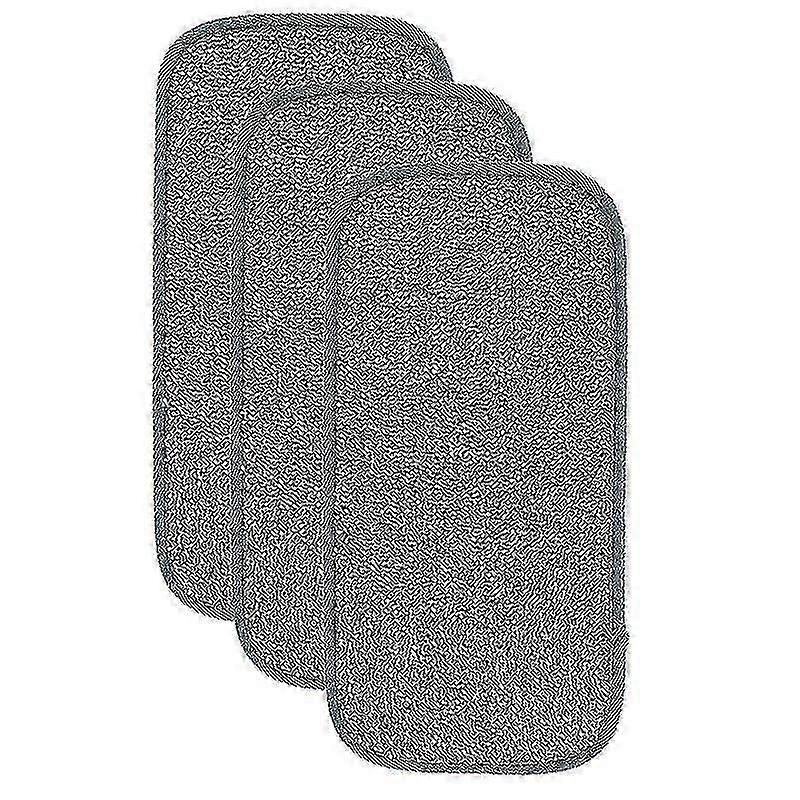 3pcs Mop Cloth,flat Squeeze Mop Microfiber Cleaning Cloth,grey