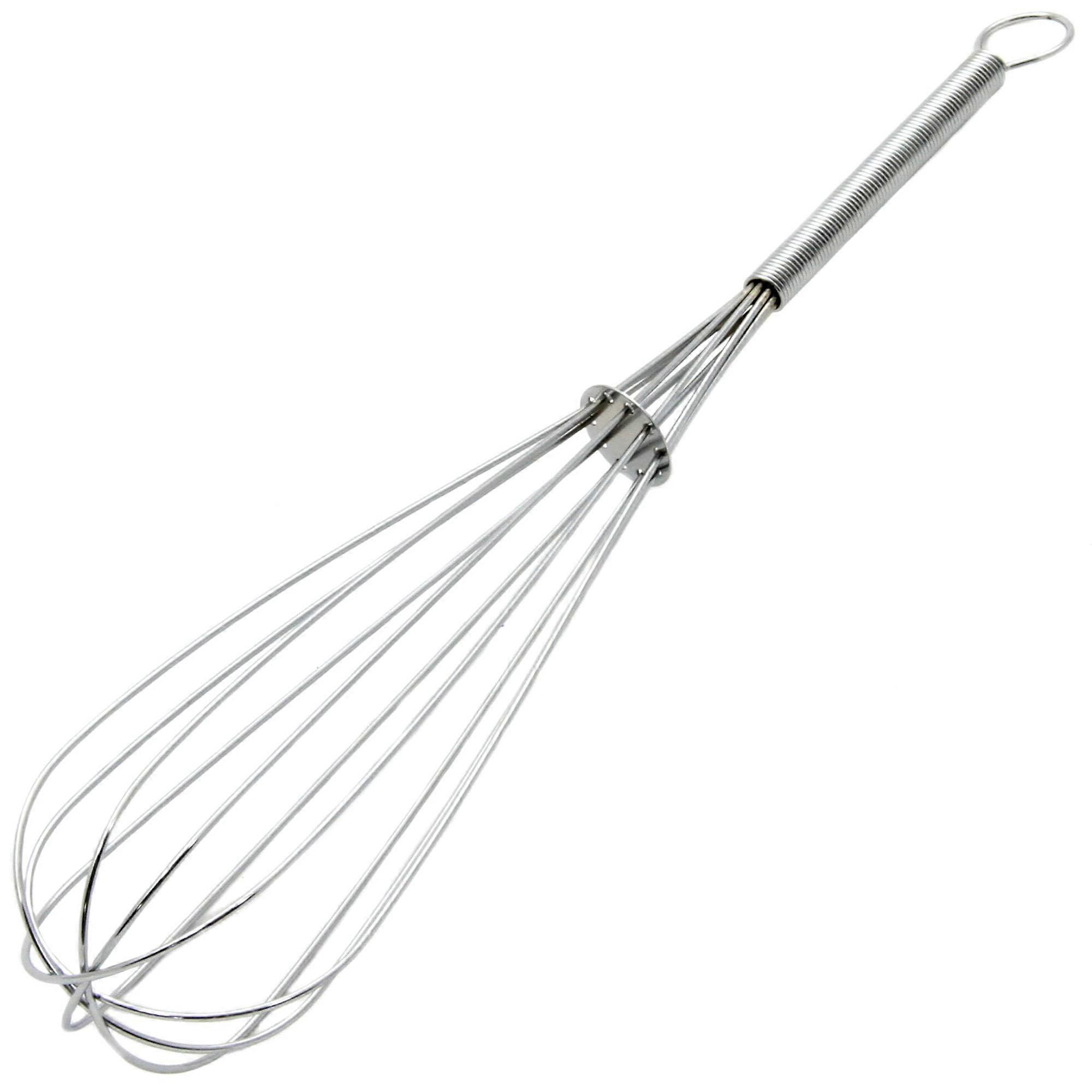 Stainless Steel Heavy-Duty Whisk 12-Inch for Baking and Mixing, Chrome Design with Ergonomic Handle