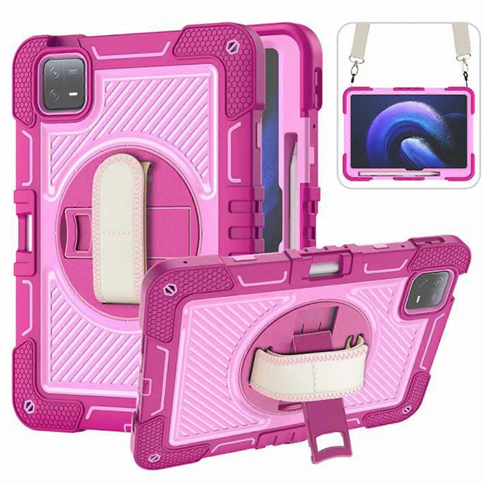 360 Degree Rotation PC Contrast Silicone Tablet Case