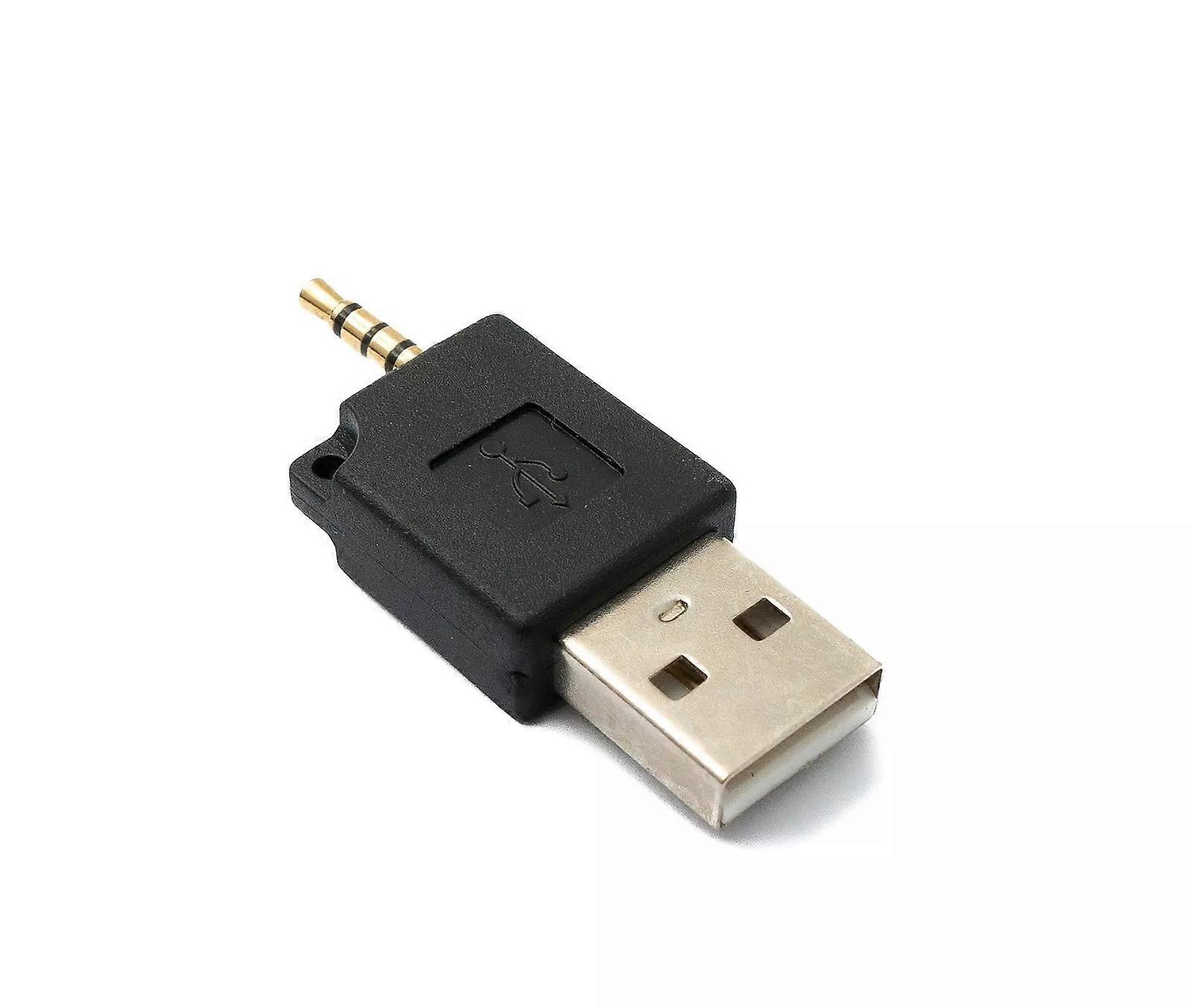 Audio USB Adapter 2.5mm Jack Plug to 2.0 Type A Plug AUX Cable in Black