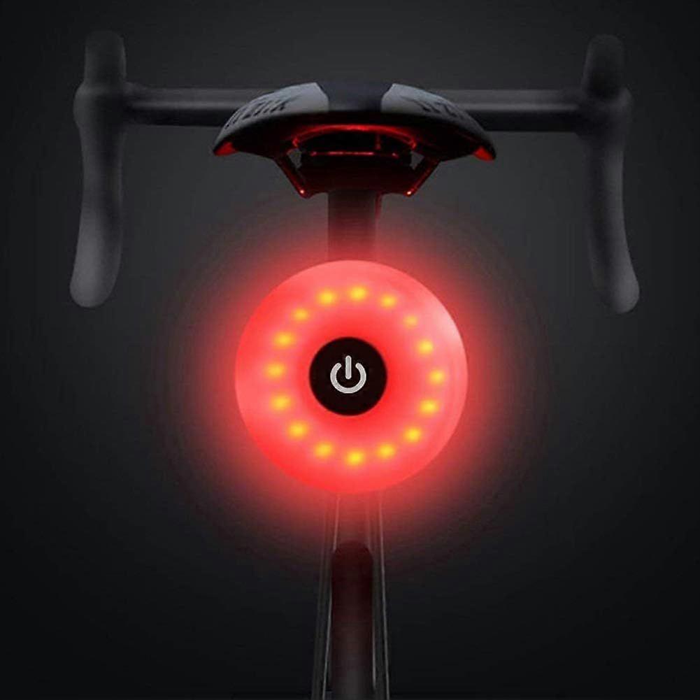Bicycle Rear Light, USB Rechargeable LED Waterproof Warning 5 Modes Rear LightGray
