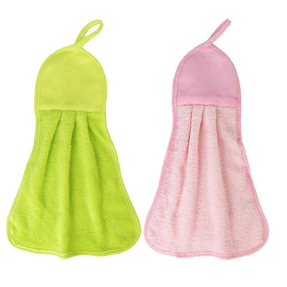Solid Color Kitchen Cloth Hand Towel Strong Absorbent Dishcloth
