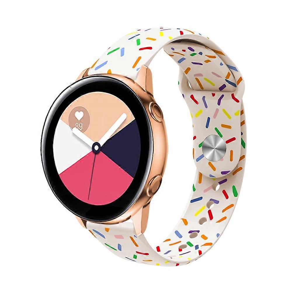 Universal Reverse Buckle Colorful Oval Dot Pattern Silicone Watch Band
