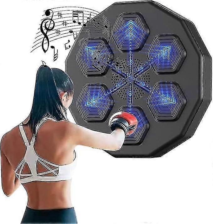 Music Boxing Machine with LED Lighted Target, Wall Mounted Boxing Training Aid