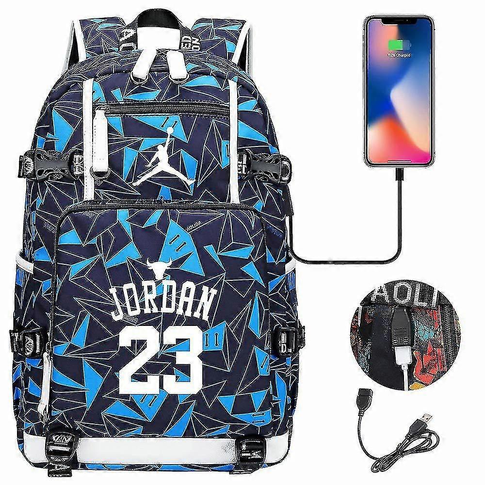 Basketball Star Collection Usb μεγάλης χωρητικότητας έφηβος μαθητής σχολική τσάντα σακίδιο για τους άνδρες και τις γυναίκες - ιδανικό για αναψυχή και ταξίδια