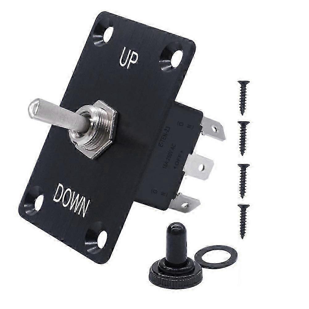 Marine Boat Anchor Control Panel Aluminum Plate 6PDT Up/Down Trim Tab Toggle Switch,Not Included Line