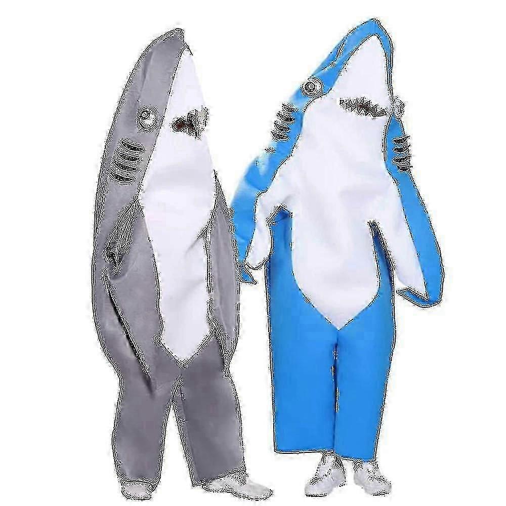 大人の動物のマスコットのジャンプスーツのカーニバル党グループCosplayのためのおかしい鮫の衣裳