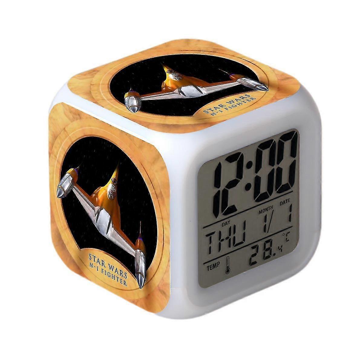 Star Wars The Force Awakens LED Alarm Clock with Time, Temperature & Date