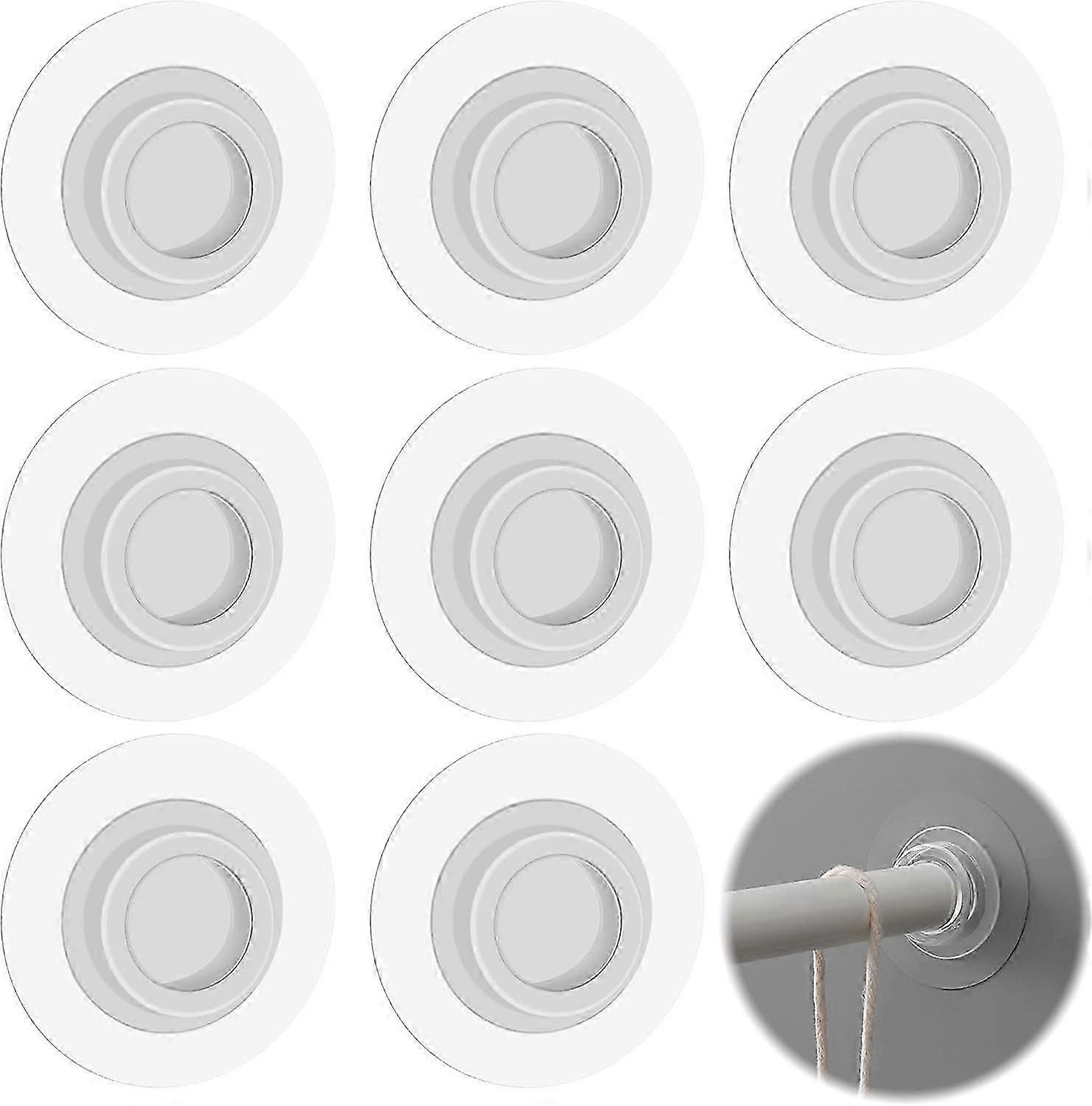Self-Adhesive Bathroom Curtain Rod Bracket - 8 Pieces