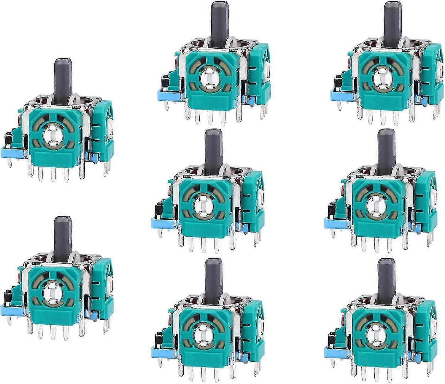 8-Pack Joystick Replacements for DualSense PS5 Controller - 3D Analog Sensor Thumb Sticks
