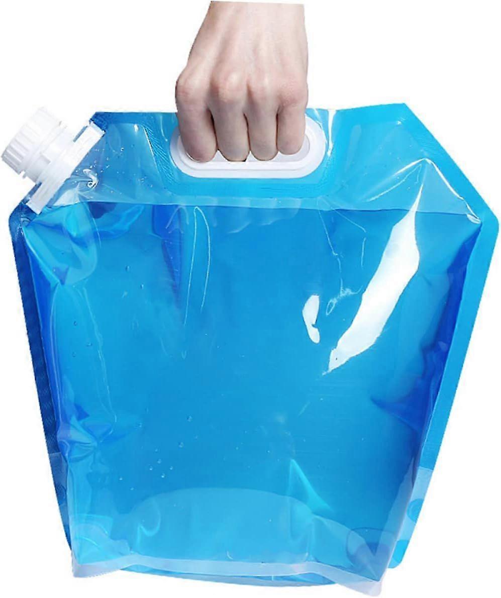Water Bag - Water Reservoirs - Collapsible Water Jerry Can - Emergency Water Reservoir - with Tight Lid - 5L - Blue - 32*30.5cm - Large Capacity - Pl