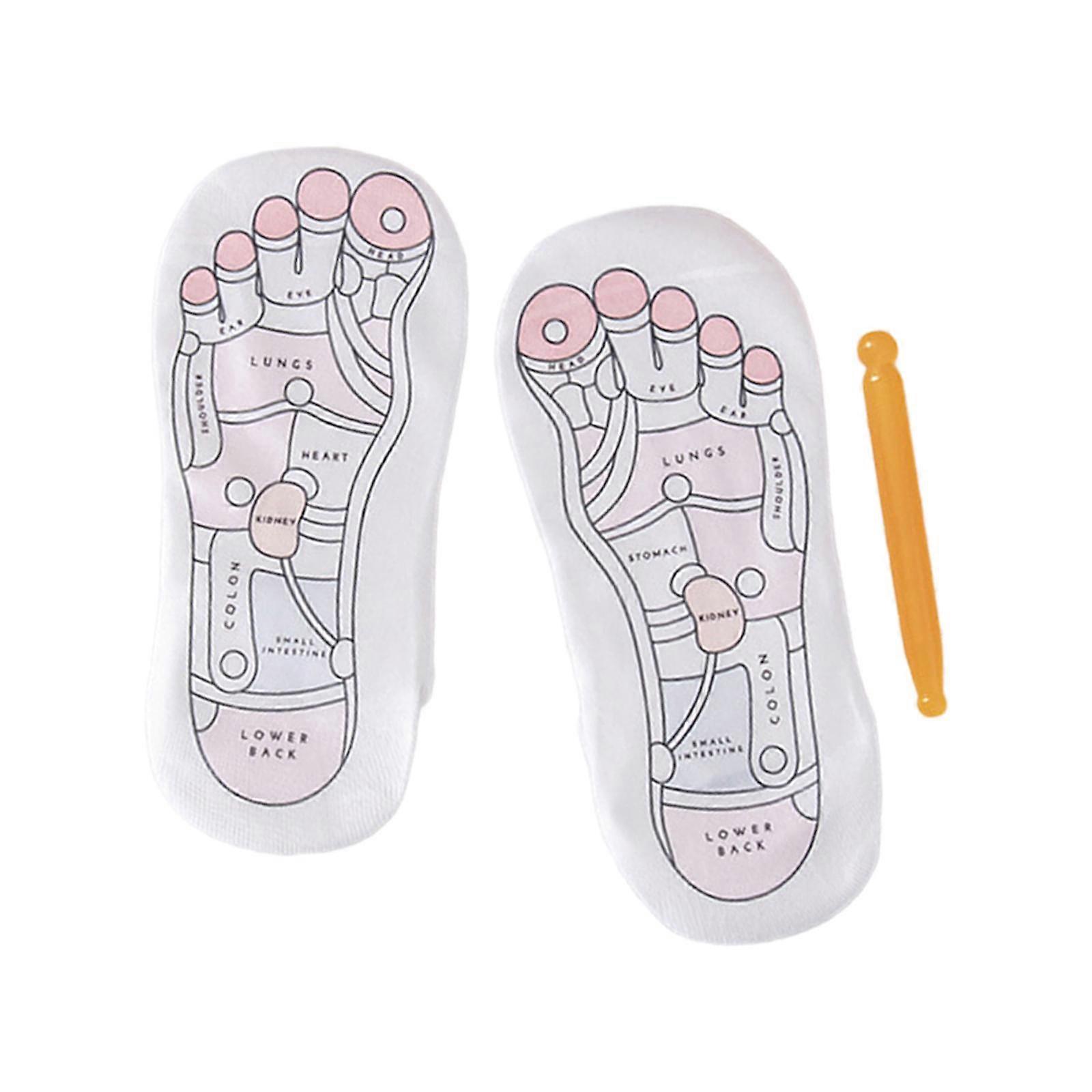 Skarpety refleksologiczne z piórem punktowym Casual Acupoint Schematyczne skarpety dla gospodarstwa domowego