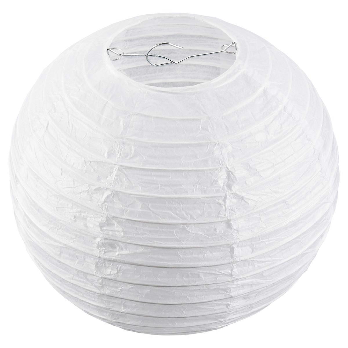 White Chinese/Japanese Paper Lantern/Lamp 8" Diameter