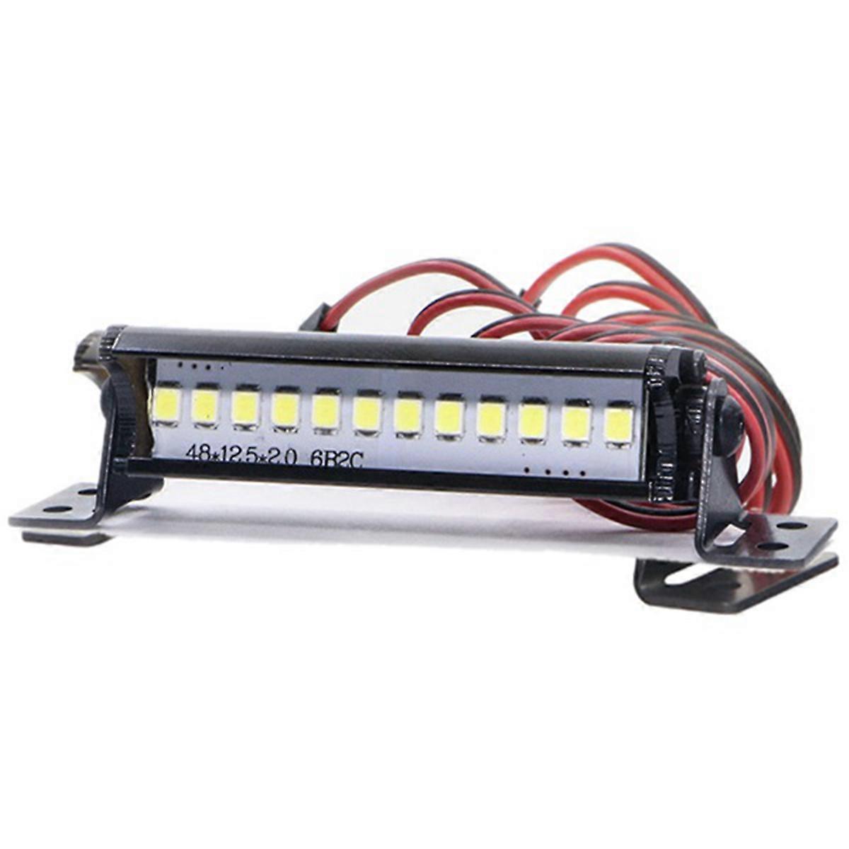 1Pcs RC 12 LED Light Bar Metal Roof Lamp 50Mm/1.97 inch