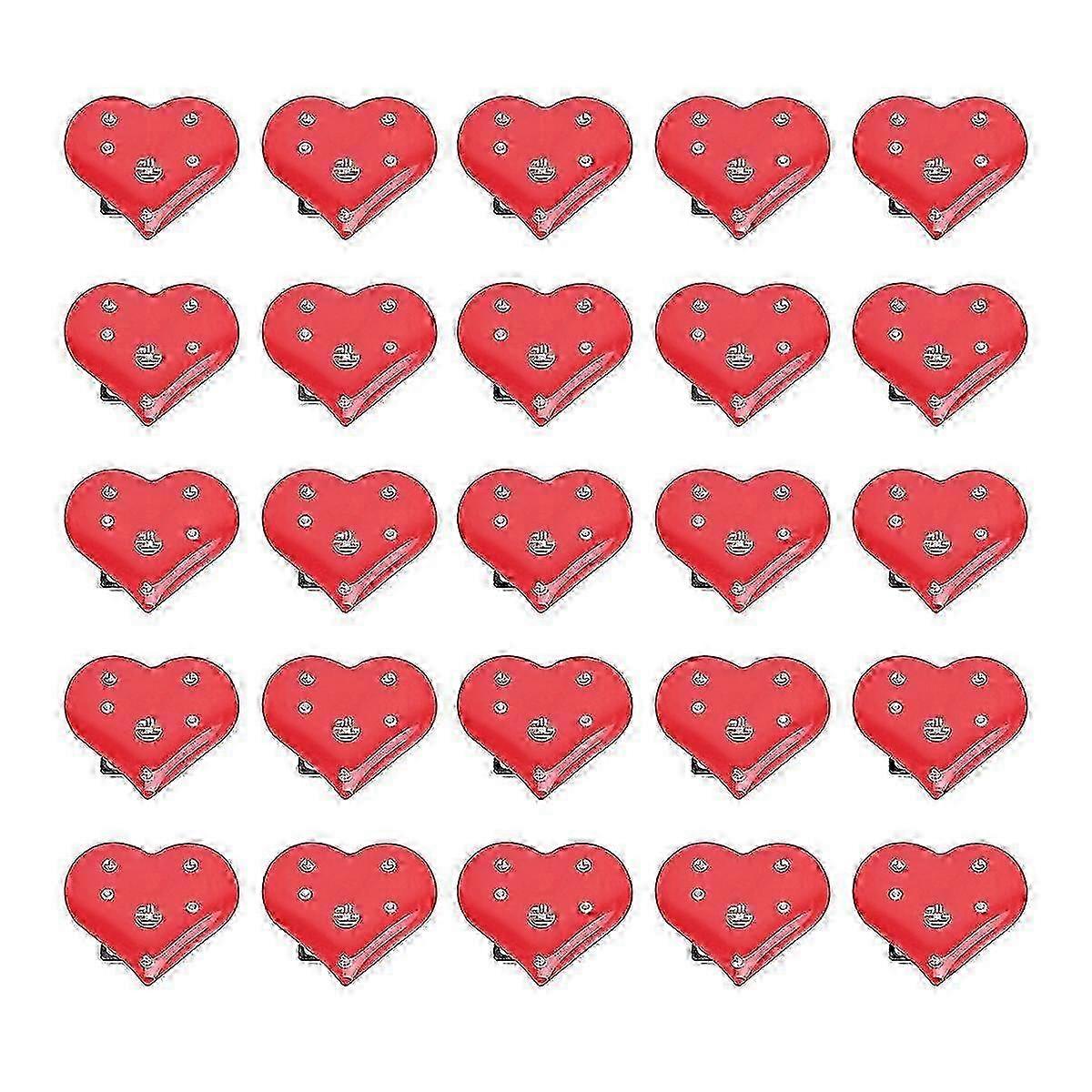 25 Pack of Red Illuminating Brooch Pins with Flashing Lapel Pins Model f74