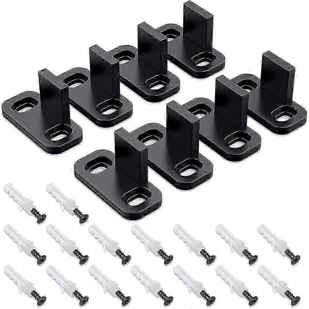 8 Pieces Sliding Barn Door Floor Guides Closet Door Guides Hardware Plastic Simple Floor Wall Mount