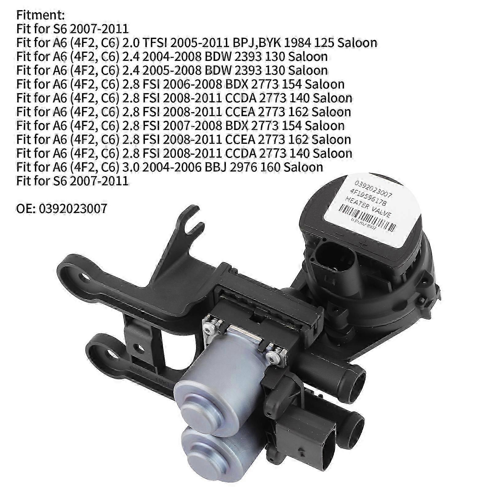 Replacement Heater Control Valve 0392023007 for S6 A6 4F2 C6 in European Market