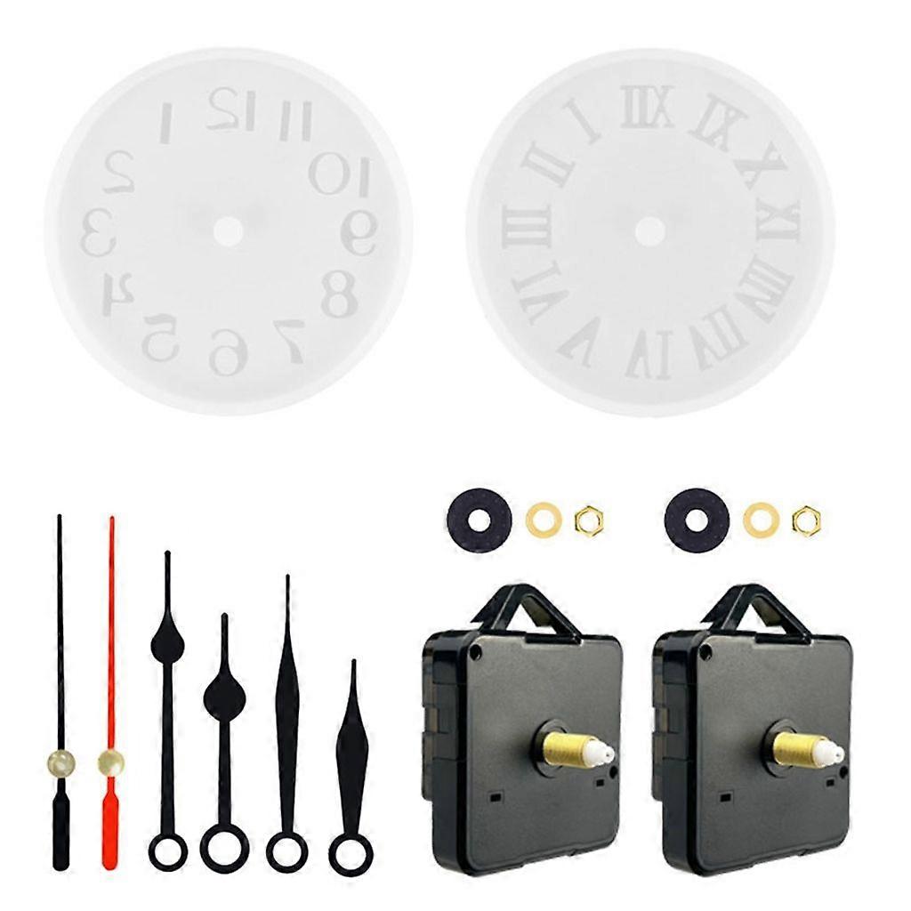 Roman Numerals Clock Resin Mold with Tool for Craft Home Decorations