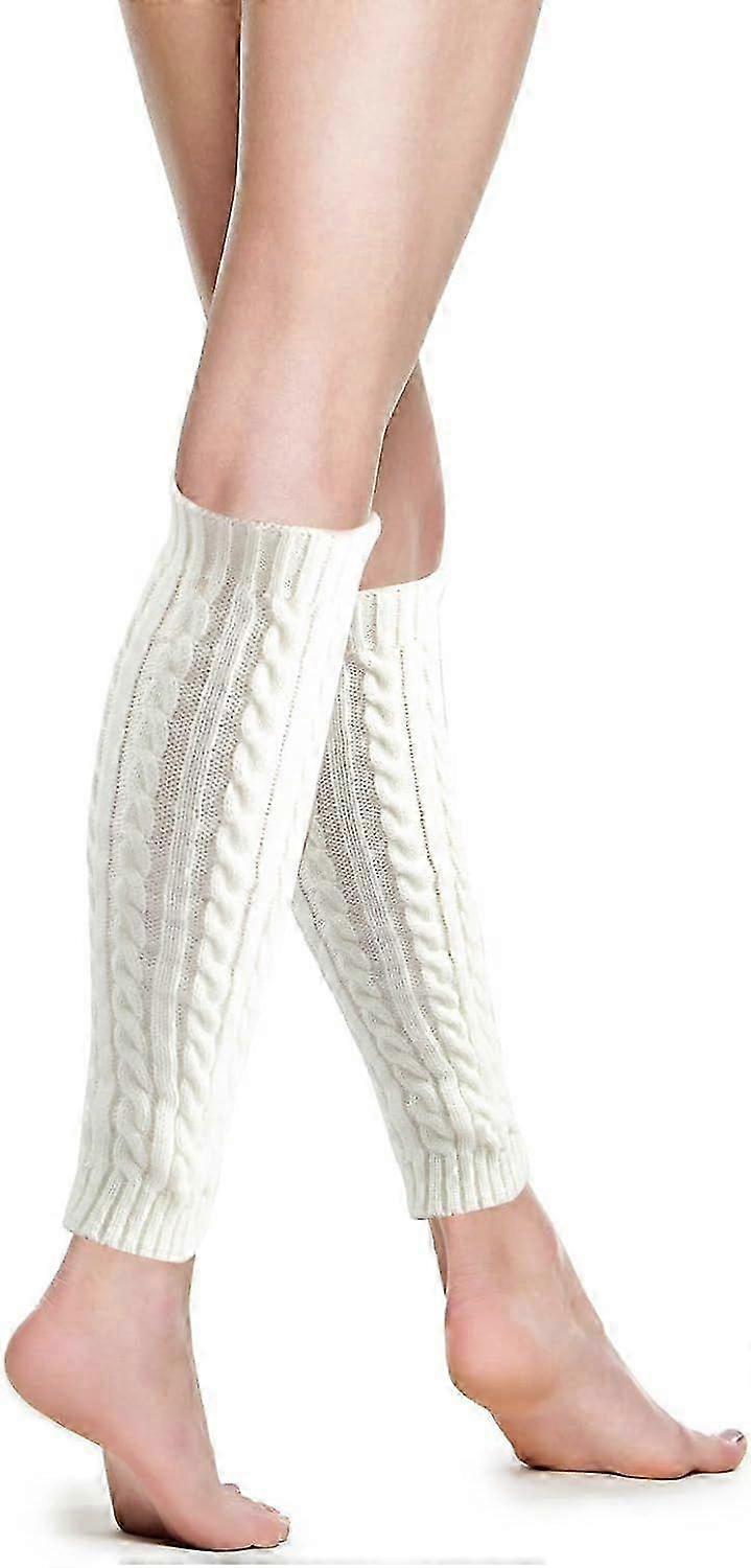 Jalanlämmittimet - Unisex-kaapelineulotut pitkät sukat naisille ja miehille