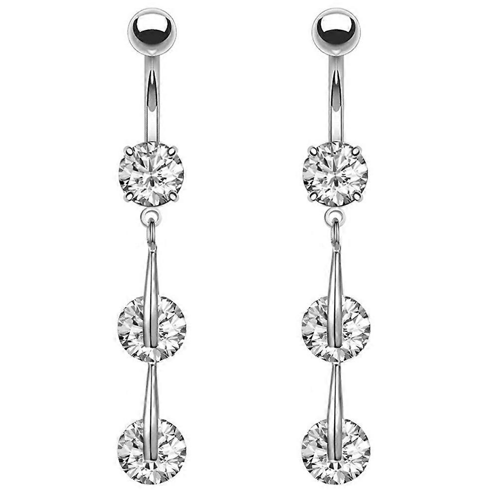 Bellybutton Stud Diamond Set 3-Piece Pendant Bellybutton Stud