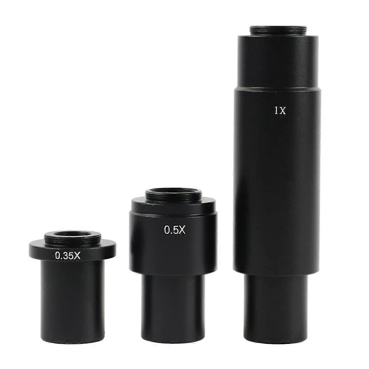 Lab Microscope Accessories 0.35X 0.5X 1X Mono Zoom Lens Set, 10A 0.7X-4.5X Industrial Microscope Lenses (3 Pieces)
