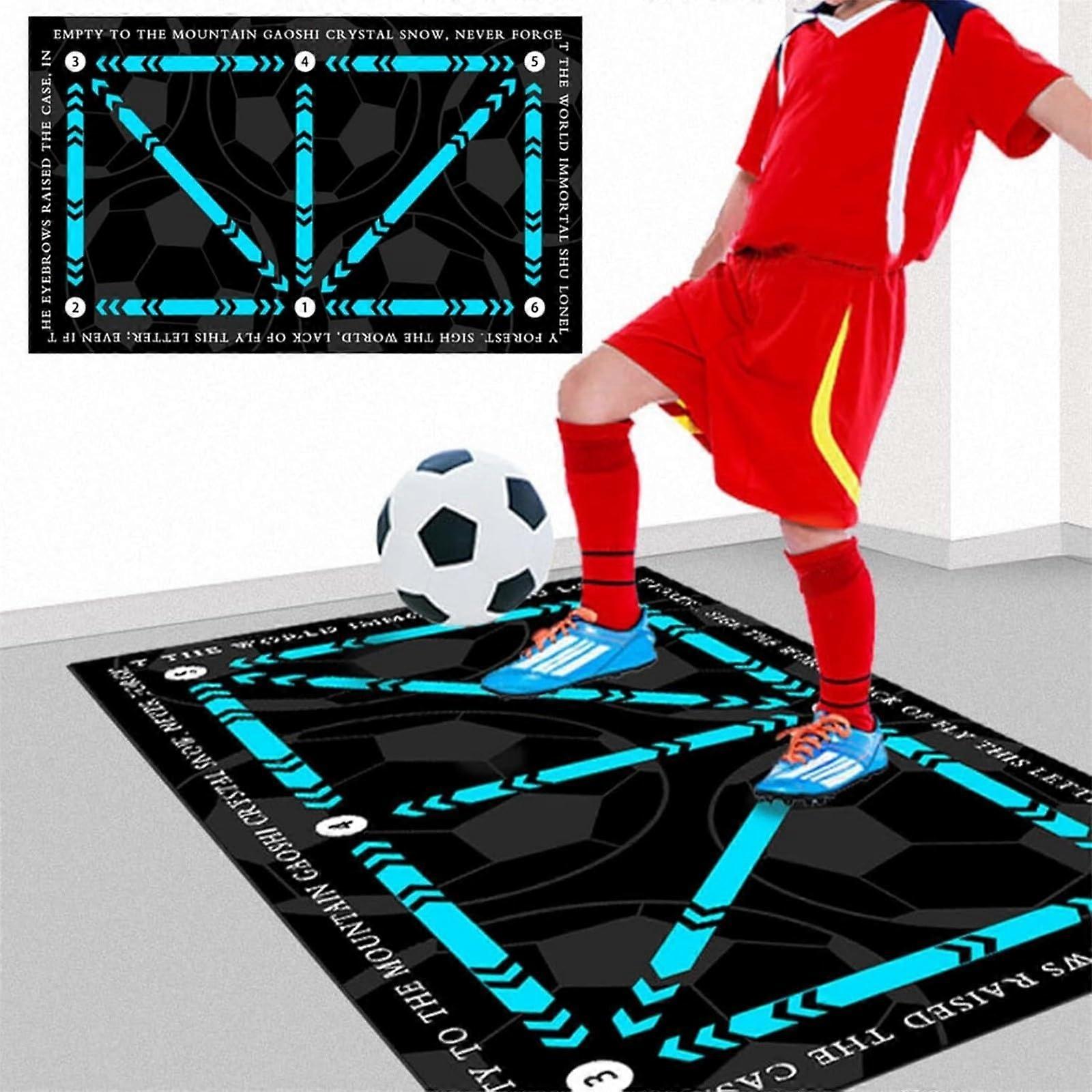Football Mat Training Ball Control Non-Slip Gym Mat For Children 50x80 Cm Blue