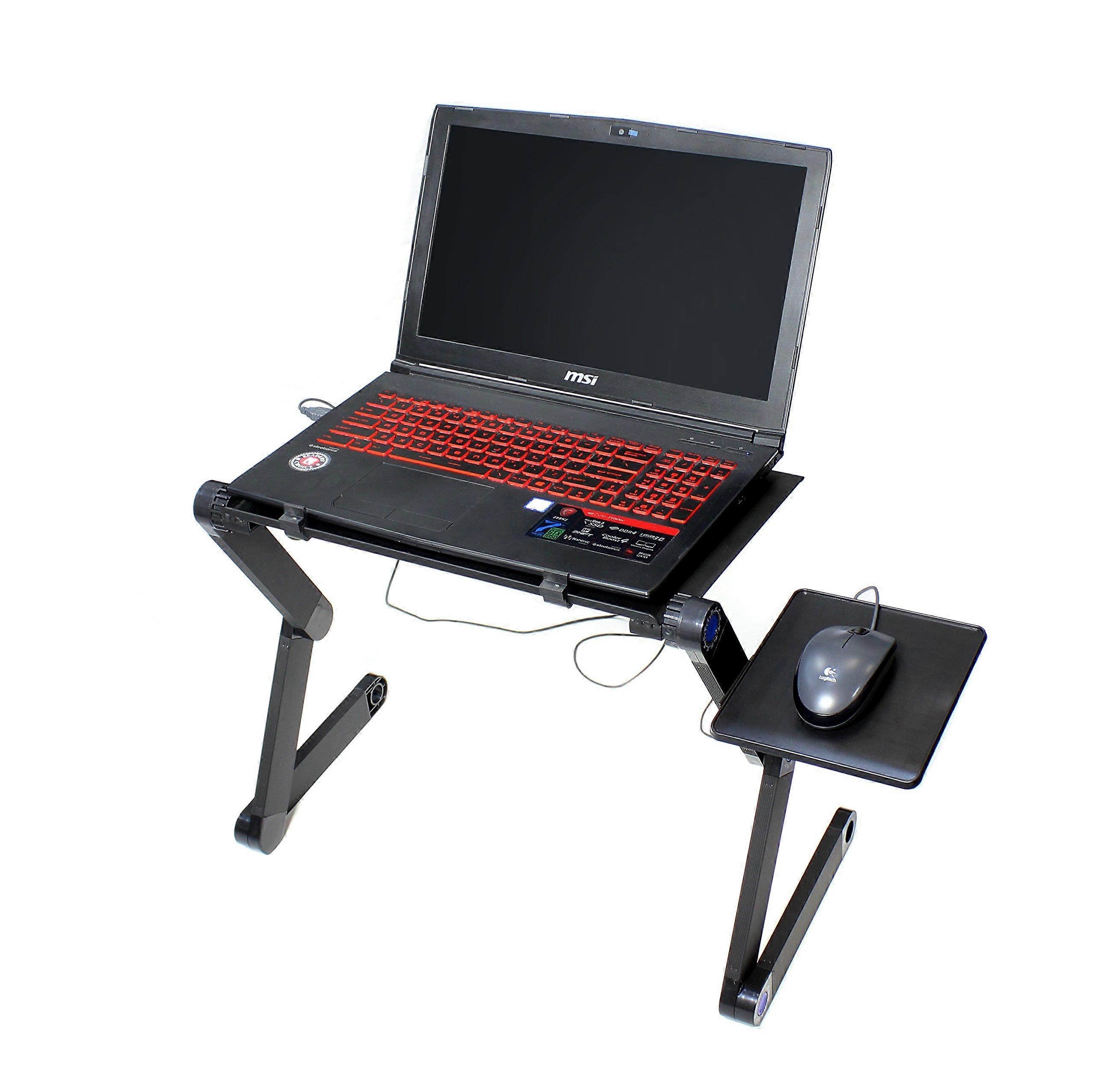 Adjustable Leg Multifunction Laptop Stand with USB C cooling fan