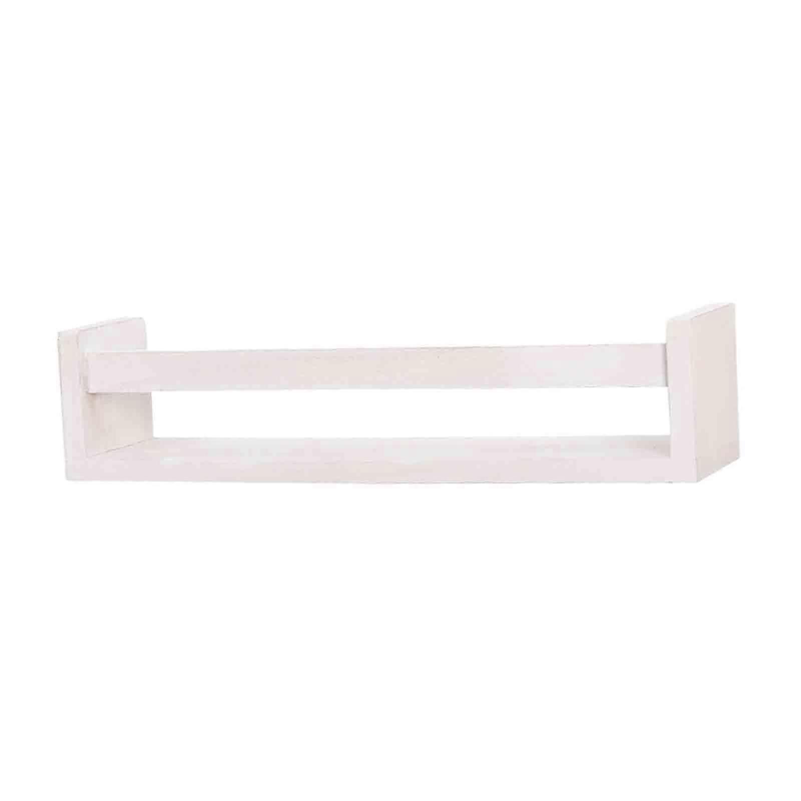 Wood Multifunction Spice Rack Display Shelf Wall Mounted Hanging Bookshelves Wall Storage Rack for Pantry Bedroom Kids Room, White