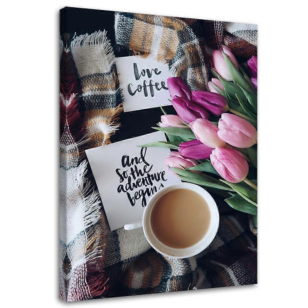 Lienzo, Mañana con café - 40x60