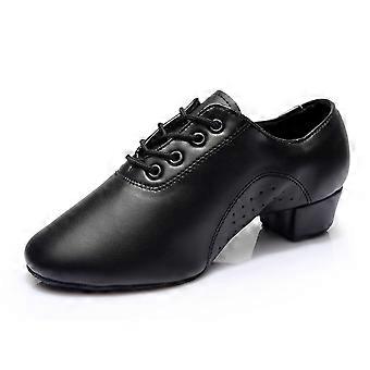 Jungen Männer Ballroom Tanzschuhe Einfarbig Herren mit Absatz Schuhe Freundschaft Tanz Performence Schuhe