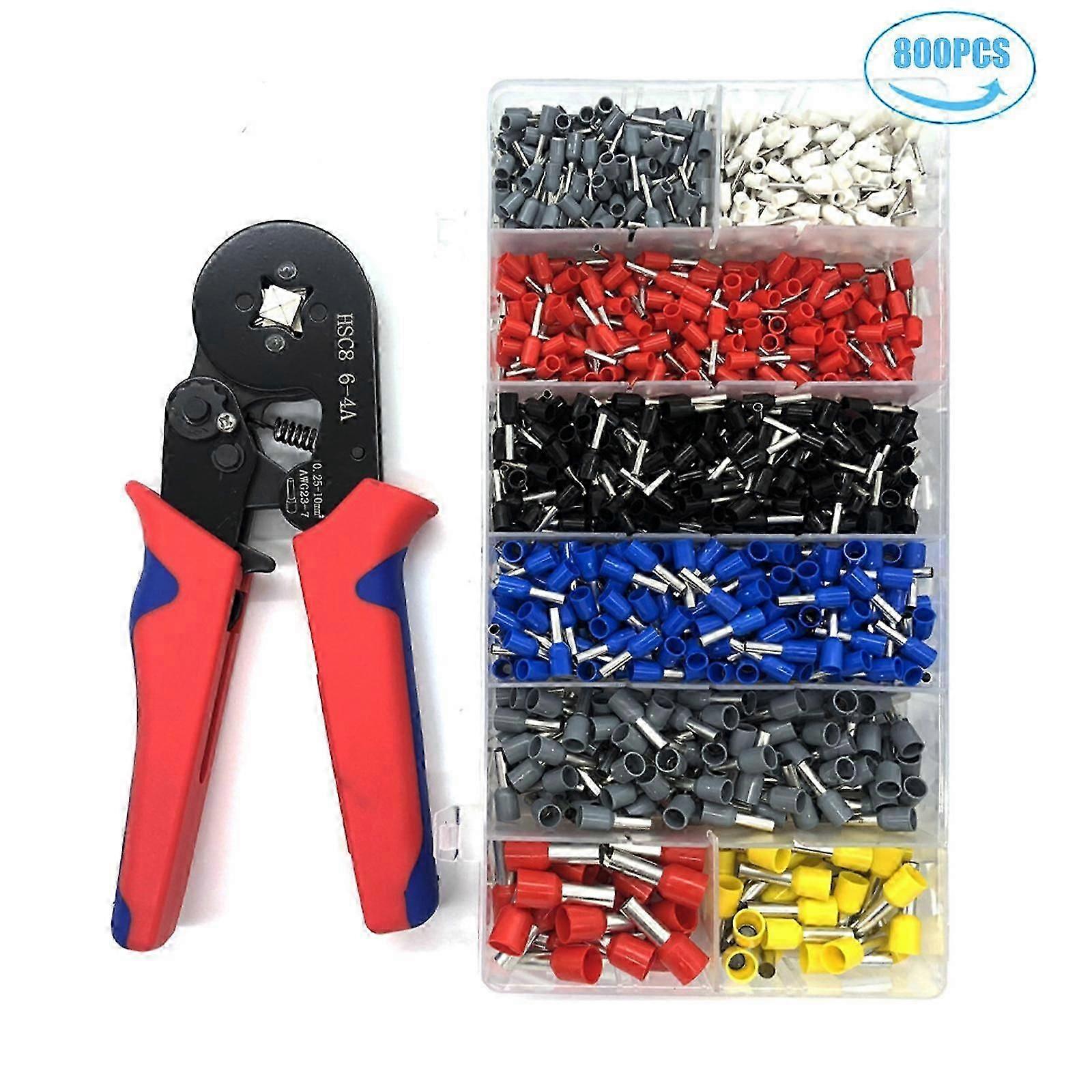 Ferrule Crimping Tool Kit Wire Terminals Crimping Tools Wire +800 PCS