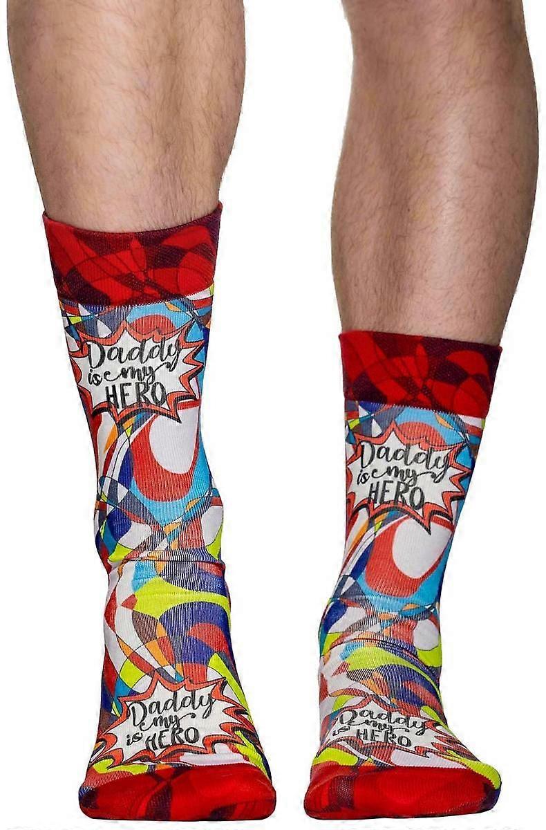 Wigglesteps Hero Dad Socks - Red/Blue