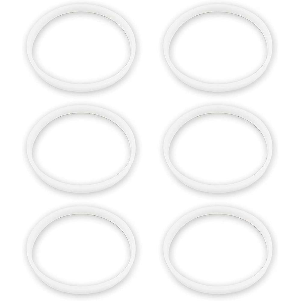 6 Pack Rubber Gaskets Replacement Seal White O-Ring for Large