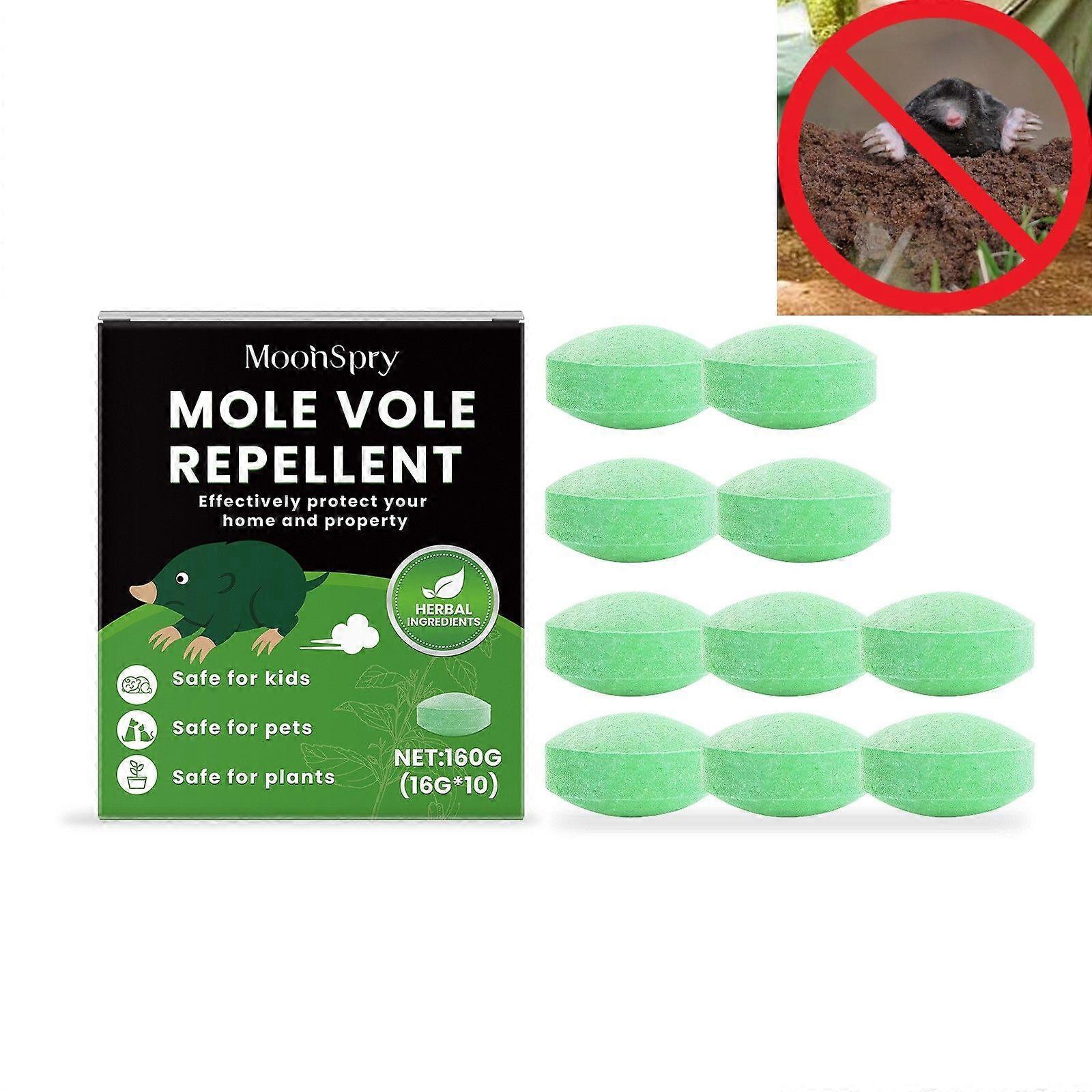 Mole Repellent - Powerful Vole Gopher Groundhog Rodent Repellant for Outdoor Lawn Garden Yard - Safe and Effective Gopher Mole Deterrent, Armadillo Re