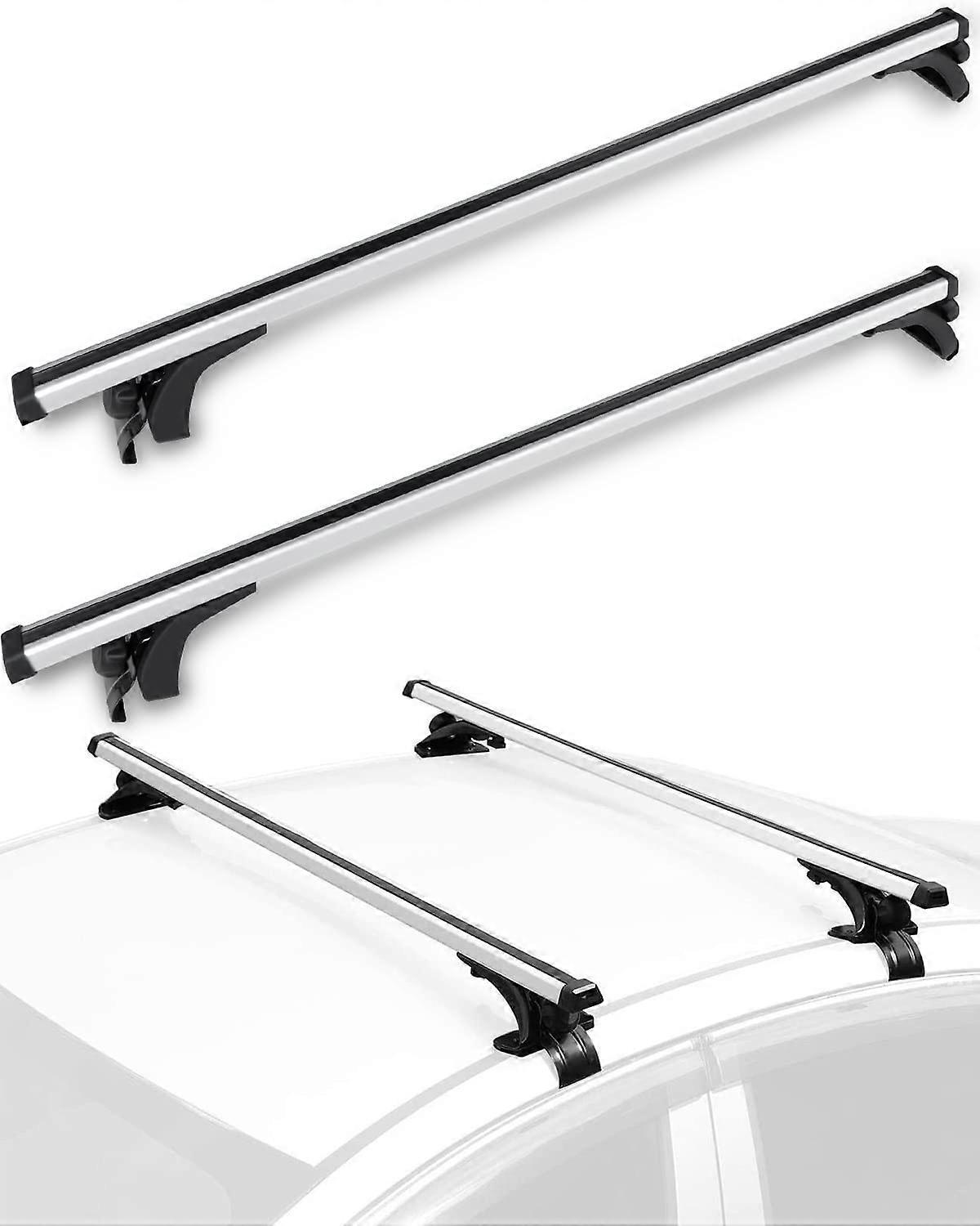 Roof Rack Cross Bar Universal 50' alluminum Car Top Crossbar Cargo Carrier for Kayak Canoe Bike Luggage Max Load Capacity 150LBS