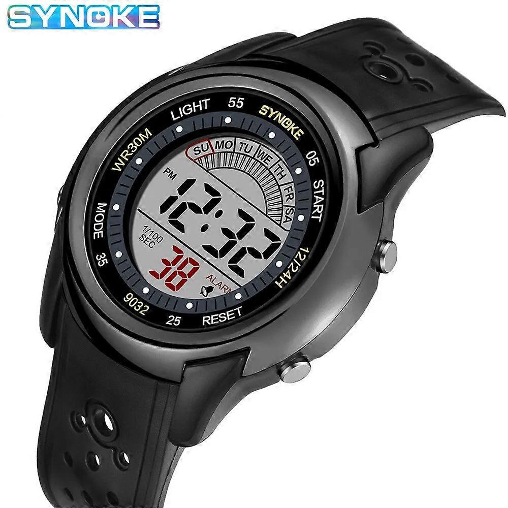 Synoke Mens Digital Watch Multifunction Waterproof Luminous